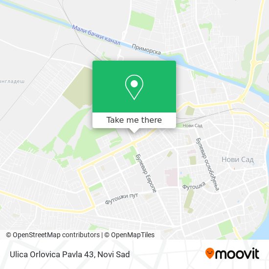 Ulica Orlovica Pavla 43 map