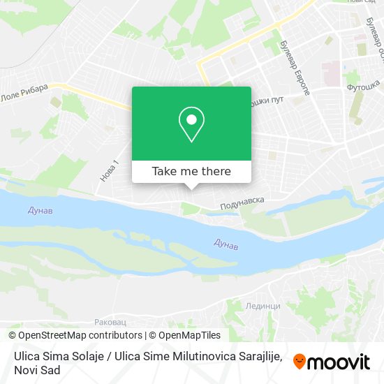 Ulica Sima Solaje / Ulica Sime Milutinovica Sarajlije map