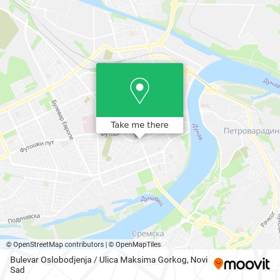 Bulevar Oslobodjenja / Ulica Maksima Gorkog map