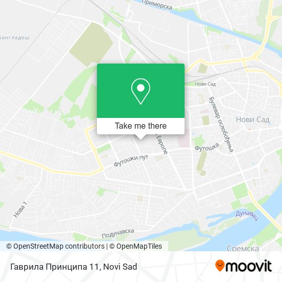 Гаврила Принципа 11 map
