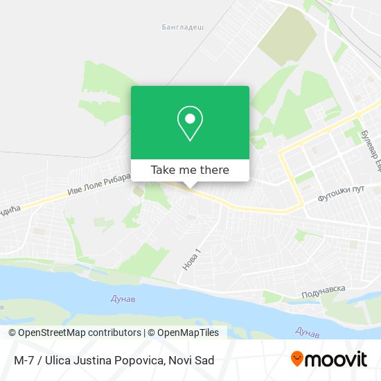 M-7 / Ulica Justina Popovica map