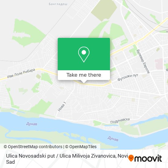 Ulica Novosadski put / Ulica Milivoja Zivanovica map