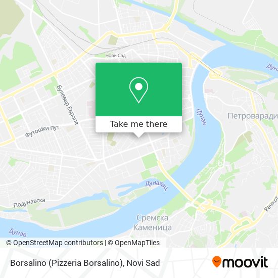 How to get to Borsalino Pizzeria Borsalino in Novi Sad by Bus or