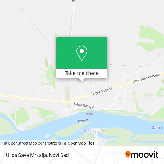 Ulica Save Mrkalja map