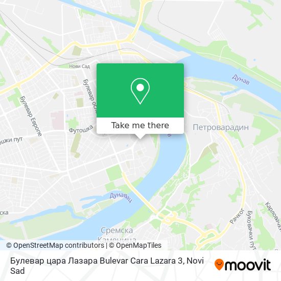 Булевар цара Лазара Bulevar Cara Lazara 3 map