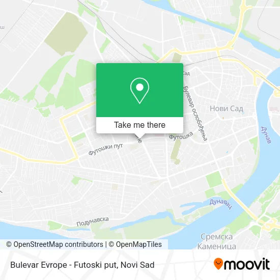 Bulevar Evrope - Futoski put map