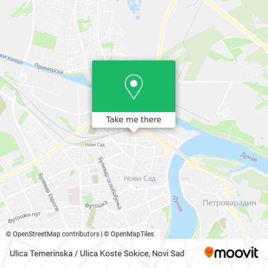 Ulica Temerinska / Ulica Koste Sokice map
