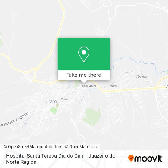 Mapa Hospital Santa Teresa-Dia do Cariri