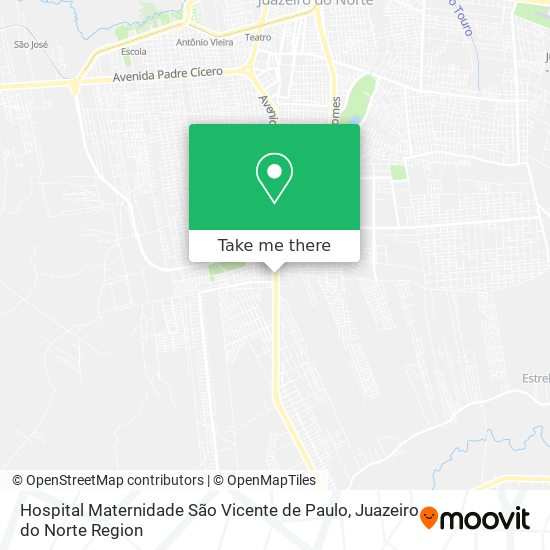 Mapa Hospital Maternidade São Vicente de Paulo