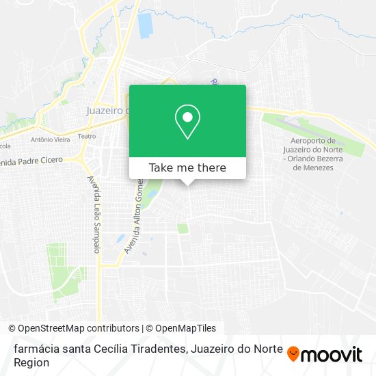 Mapa farmácia santa Cecília Tiradentes