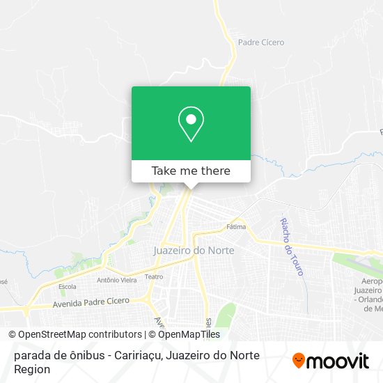 Mapa parada de ônibus - Caririaçu
