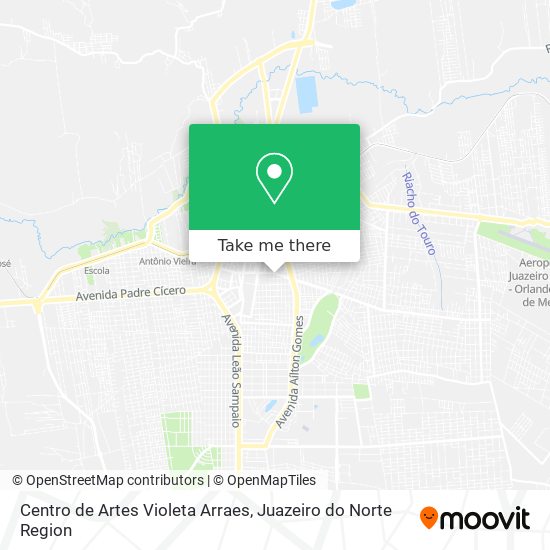 Mapa Centro de Artes Violeta Arraes