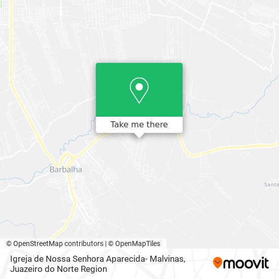 Mapa Igreja de Nossa Senhora Aparecida- Malvinas