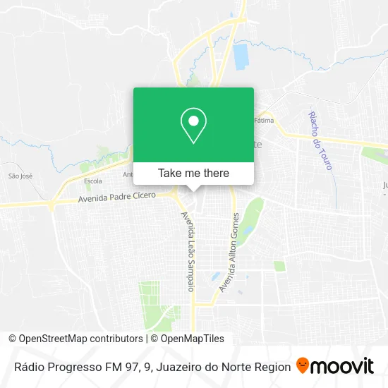 Rádio Progresso FM 97, 9 map