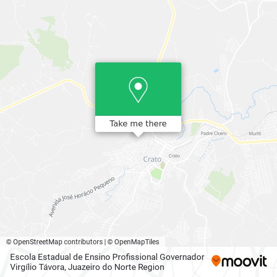 Mapa Escola Estadual de Ensino Profissional Governador Virgílio Távora