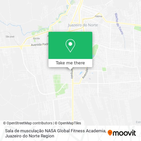 Mapa Sala de musculação NASA Global Fitness Academia