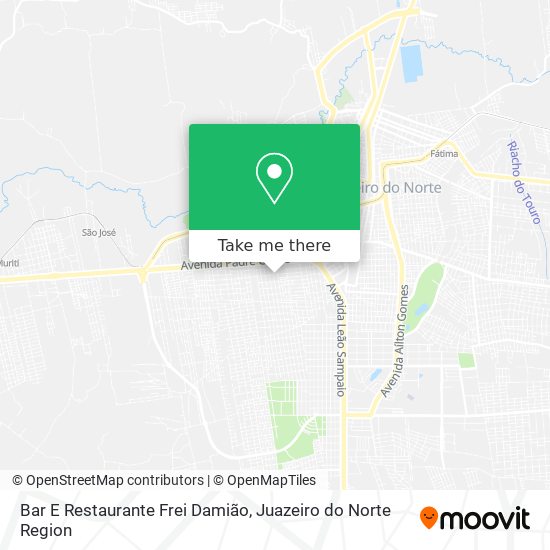 Mapa Bar E Restaurante Frei Damião
