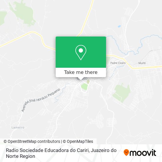 Mapa Radio Sociedade Educadora do Cariri