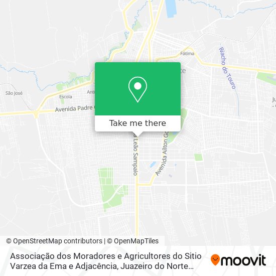 Mapa Associação dos Moradores e Agricultores do Sitio Varzea da Ema e Adjacência