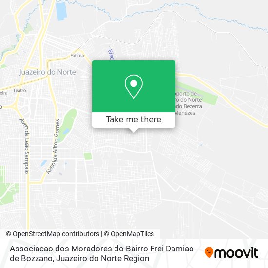 Mapa Associacao dos Moradores do Bairro Frei Damiao de Bozzano