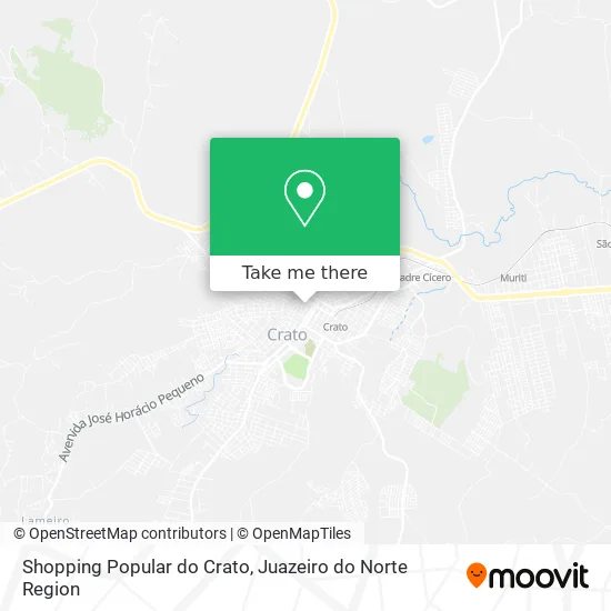 Shopping Popular do Crato map