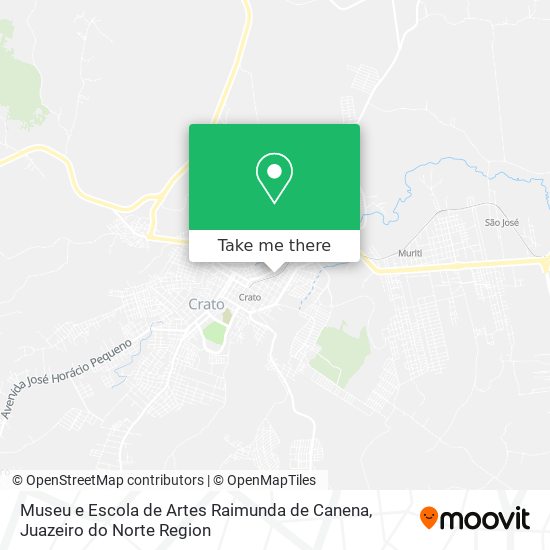 Mapa Museu e Escola de Artes Raimunda de Canena