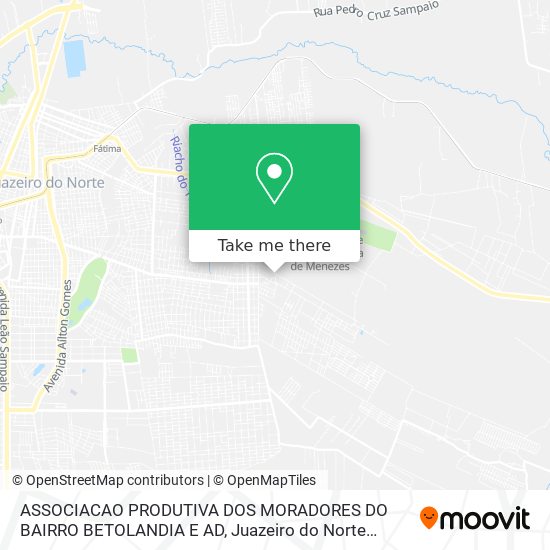 Mapa ASSOCIACAO PRODUTIVA DOS MORADORES DO BAIRRO BETOLANDIA E AD