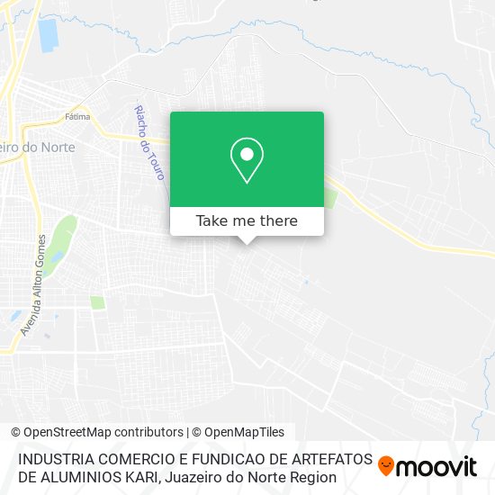 Mapa INDUSTRIA COMERCIO E FUNDICAO DE ARTEFATOS DE ALUMINIOS KARI