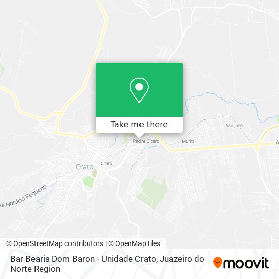 Mapa Bar Bearia Dom Baron - Unidade Crato