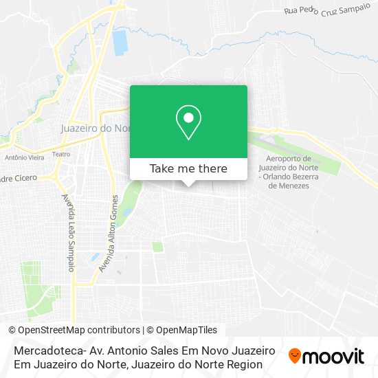 Mapa Mercadoteca- Av. Antonio Sales Em Novo Juazeiro Em Juazeiro do Norte