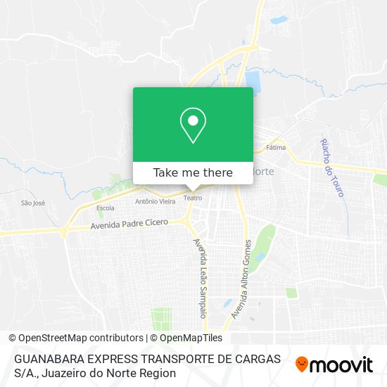 Mapa GUANABARA EXPRESS TRANSPORTE DE CARGAS S / A.