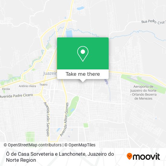 Mapa Ô de Casa Sorveteria e Lanchonete