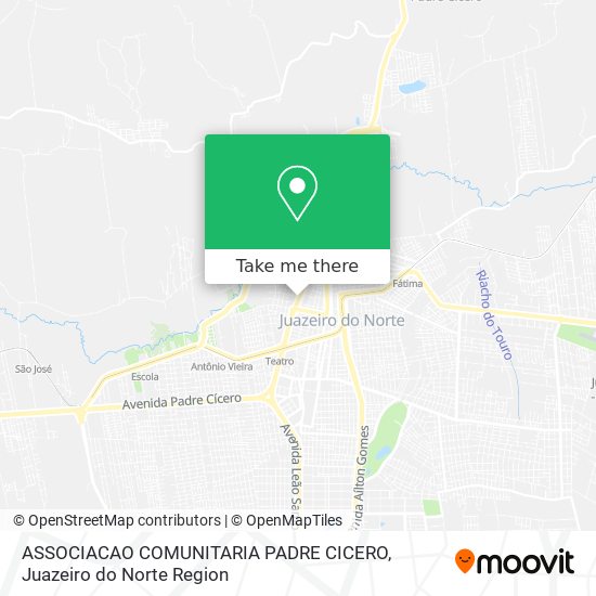 ASSOCIACAO COMUNITARIA PADRE CICERO map