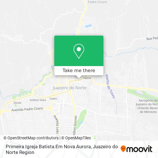 Mapa Primeira Igreja Batista Em Nova Aurora