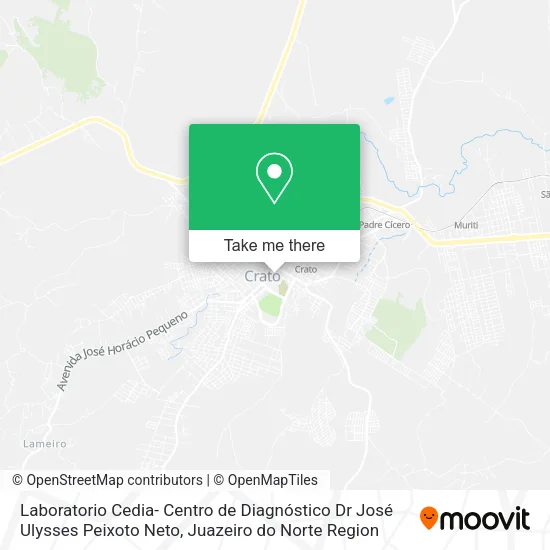 Laboratorio Cedia- Centro de Diagnóstico Dr José Ulysses Peixoto Neto map