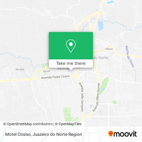 Mapa Motel Coxixo