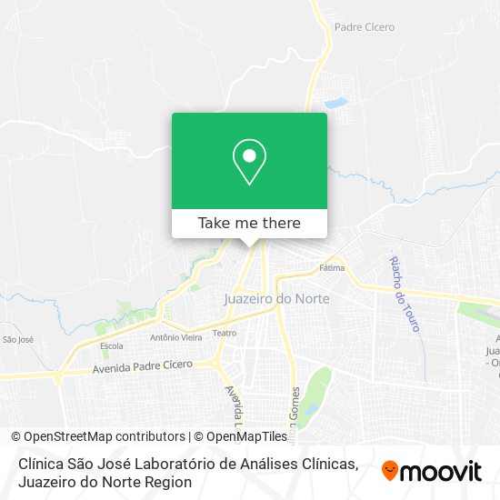 Mapa Clínica São José Laboratório de Análises Clínicas