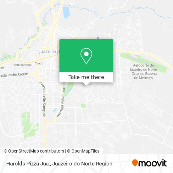 Harolds Pizza Jua. map