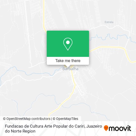 Mapa Fundacao de Cultura Arte Popular do Cariri