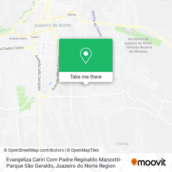 Mapa Evangeliza Cariri Com Padre Reginaldo Manzotti-Parque São Geraldo