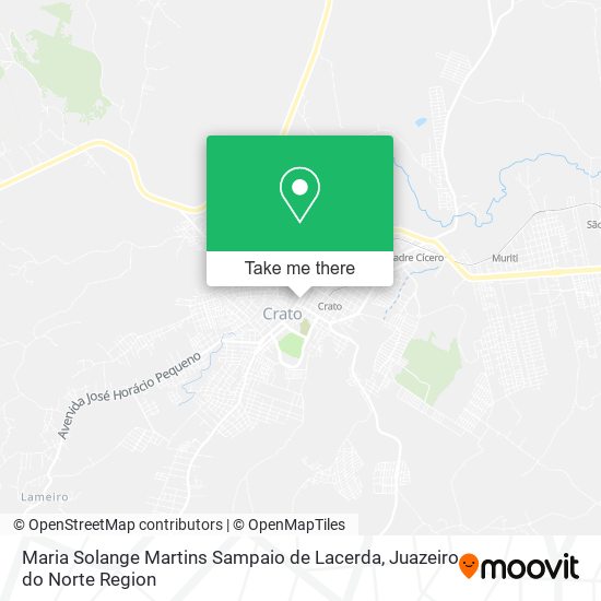 Mapa Maria Solange Martins Sampaio de Lacerda