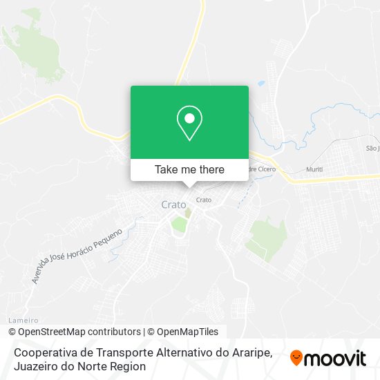 Mapa Cooperativa de Transporte Alternativo do Araripe