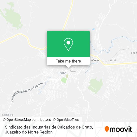 Sindicato das Indústrias de Calçados de Crato map