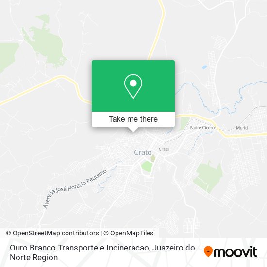 Mapa Ouro Branco Transporte e Incineracao