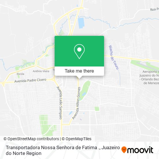 Mapa Transportadora Nossa Senhora de Fatima .