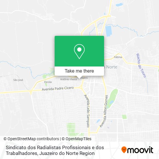 Sindicato dos Radialistas Profissionais e dos Trabalhadores map