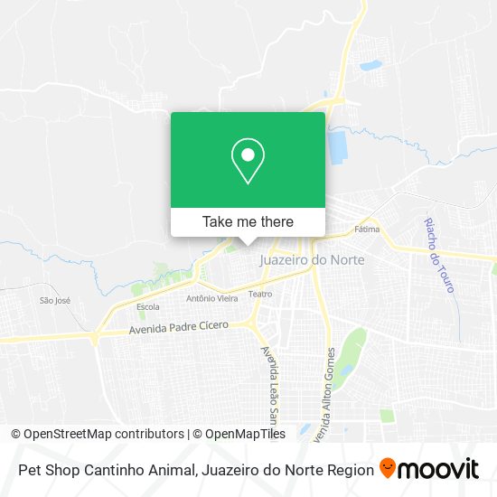 Mapa Pet Shop Cantinho Animal