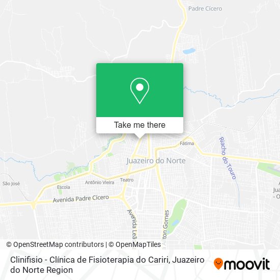 Mapa Clinifisio - Clínica de Fisioterapia do Cariri