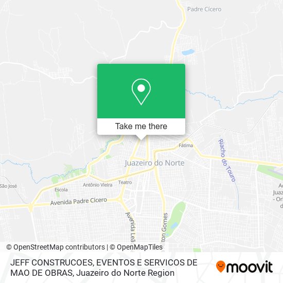 Mapa JEFF CONSTRUCOES, EVENTOS E SERVICOS DE MAO DE OBRAS