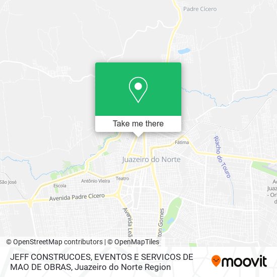 JEFF CONSTRUCOES, EVENTOS E SERVICOS DE MAO DE OBRAS map